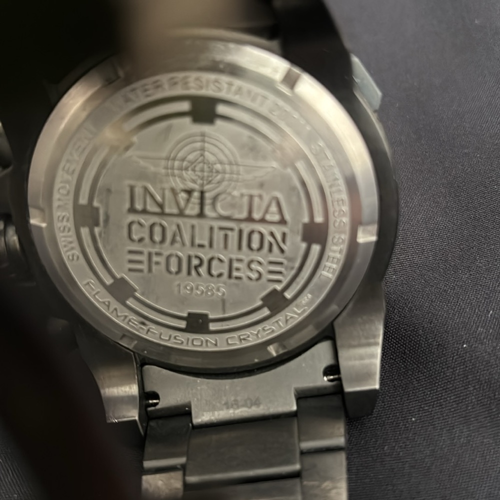 SWEET Invicta Coalition Forces gunmetal gray and aqua blue only worn twice - Picture 6 of 10
